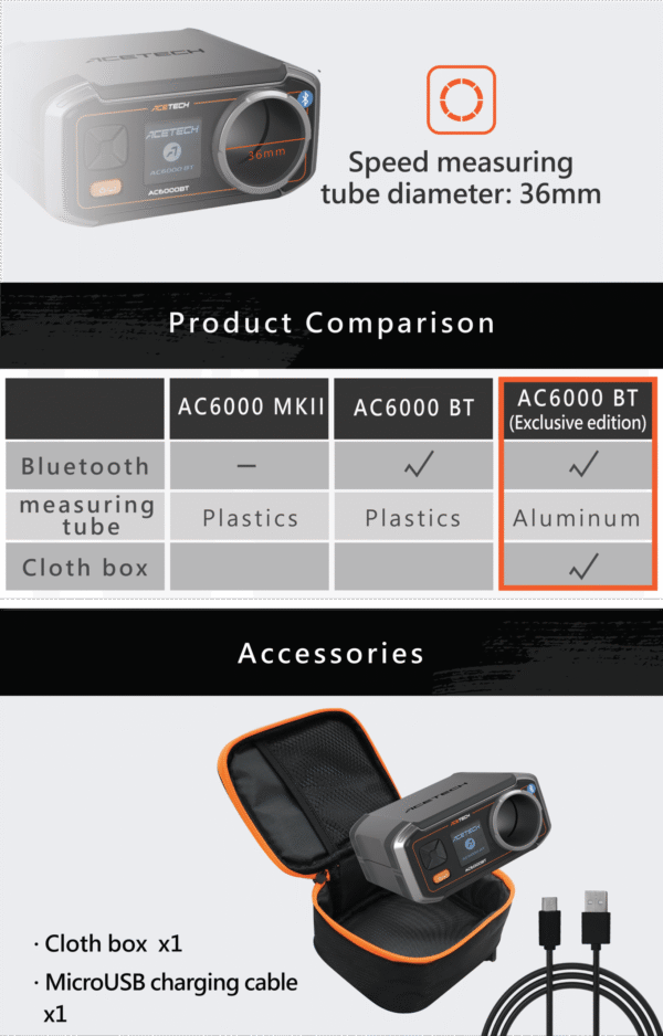 Acetech AC6000 BT Chrono Bluetooth Chronograph » Arms-Bg Оръжеен Магазин