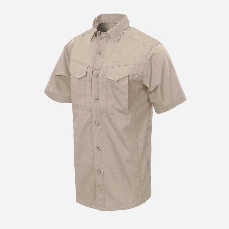 Риза с къс ръкав Helikon-tex Defender Mk2 Khaki Polycotton Ripstop