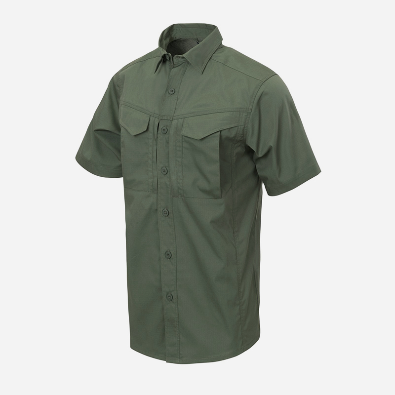 Риза с къс ръкав Helikon-tex Defender Mk2 Olive Polycotton Ripstop