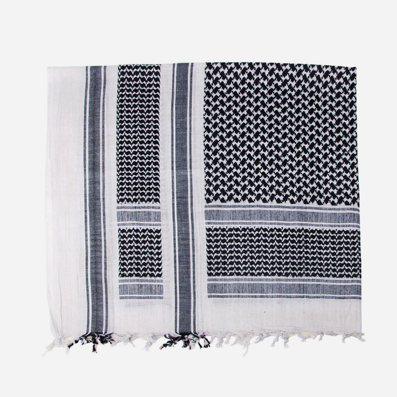 Шал Shemagh Max Fuchs 115×110см Бяло-Черен