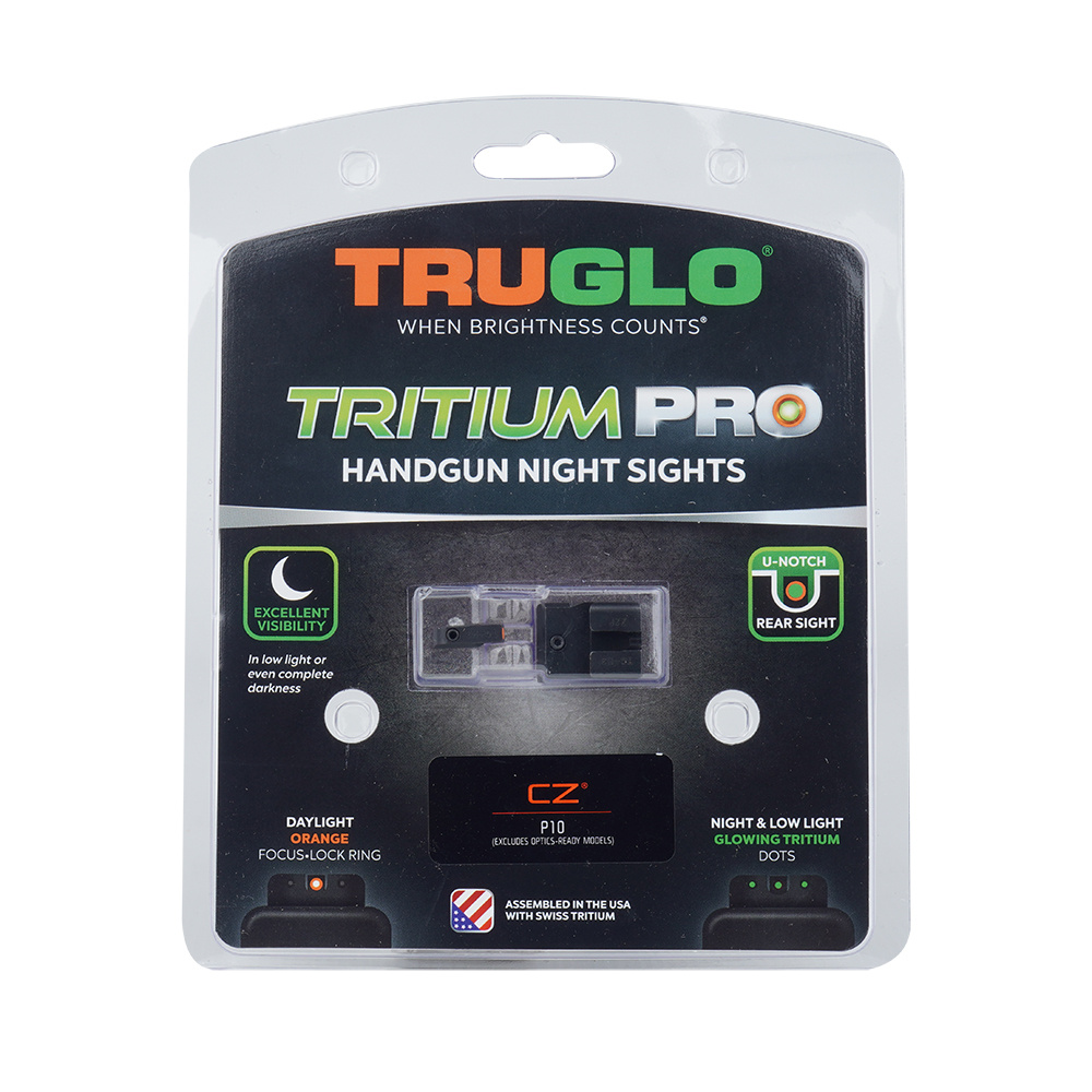 TruGlo Tritium Pro Night Sights CZ P10 Orange outline TG231Z2C 3