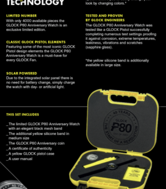 GLOCK Watch Chrono P80 40th Anniversary GLOCK Pistol » Arms-Bg Оръжеен Магазин