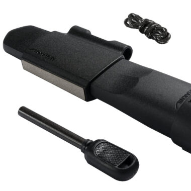 Mora Garberg Carbon Black Blade Knife with Survival Kit