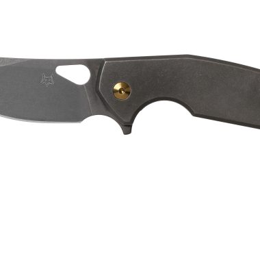 Fox Yaru S90V PVD Stone – Washed Titanium Knife