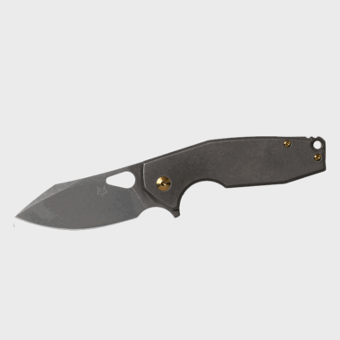 Fox Yaru S90V PVD Stone – Washed Titanium Knife