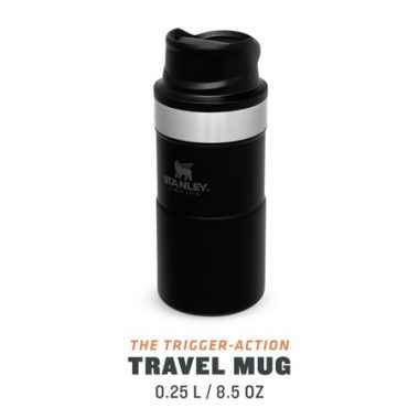 Термо чаша за път Stanley Trigger Action Travel Mug 0.25L  Matte Black Pebble