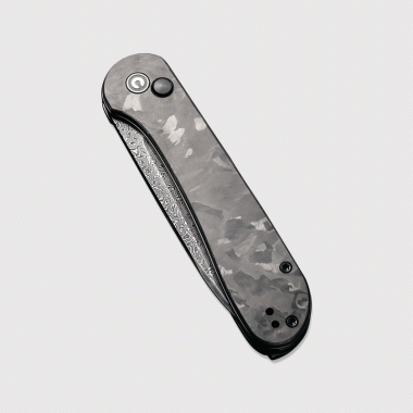 Knife Civivi Elementum Damascus Button Lock Carbon Handle