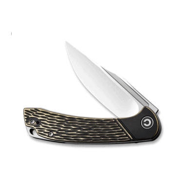 Civivi Dogma D2 Black Polished Brass Knife