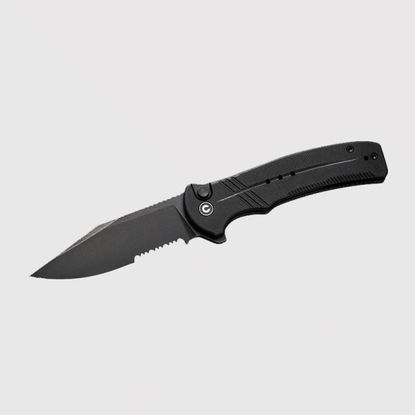 Нож Civivi Cogent 14C28N Black Half Serrated