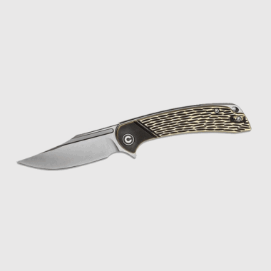 Civivi Dogma D2 Black Polished Brass Knife