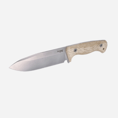 LionSteel T6 K490 Natural Canvas Micarta Knife