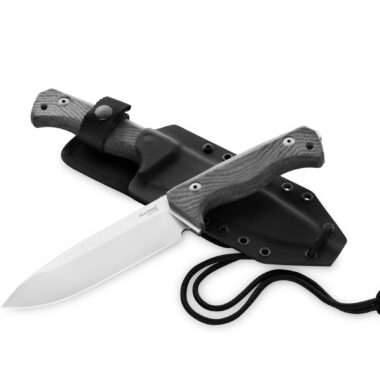 LionSteel T6 K490 Black Canvas Micarta Knife