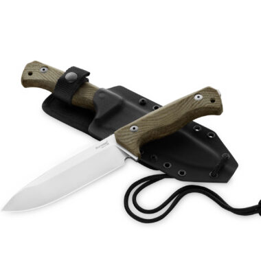 LionSteel T6 K490 Green Canvas Micarta Knife