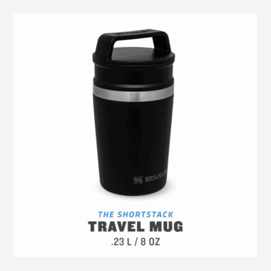 Stanley Adventure Shortstack Travel Mug 0.23L Matte Black Pebble