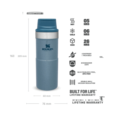 Stanley Trigger Action Travel Mug 0.35L Hammertone Ice » Arms-Bg Оръжеен Магазин