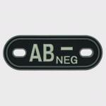 Пач с верижка 3D Dog tag Кръвна група AB -