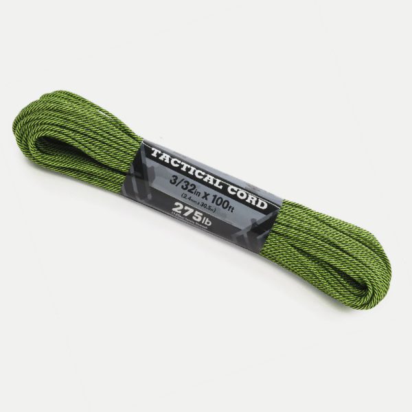 Atwood Rope Tactical 275 Cord Forest Neon Yellow & Black Stripes