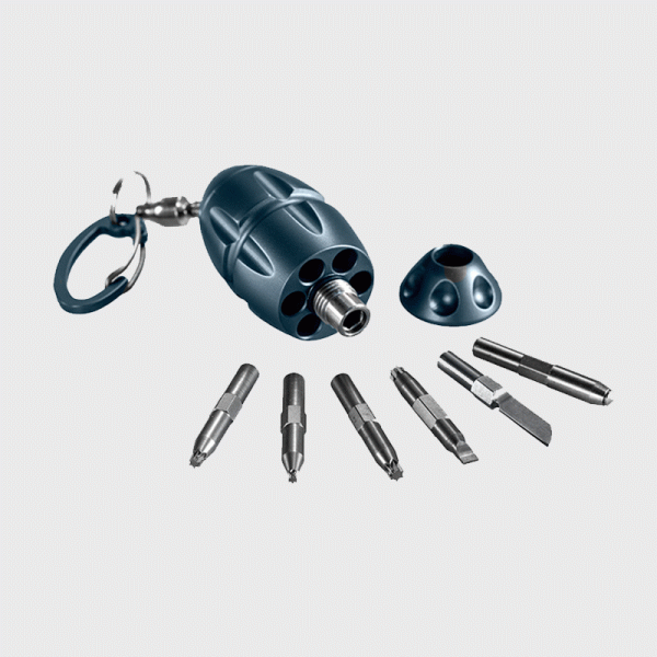 Keychain Multi Tool Lionsteel Eggie keychain Blue titanium