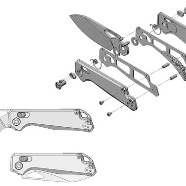 Нож KUNWU Pulsar XL Elmax Diamond Titanium