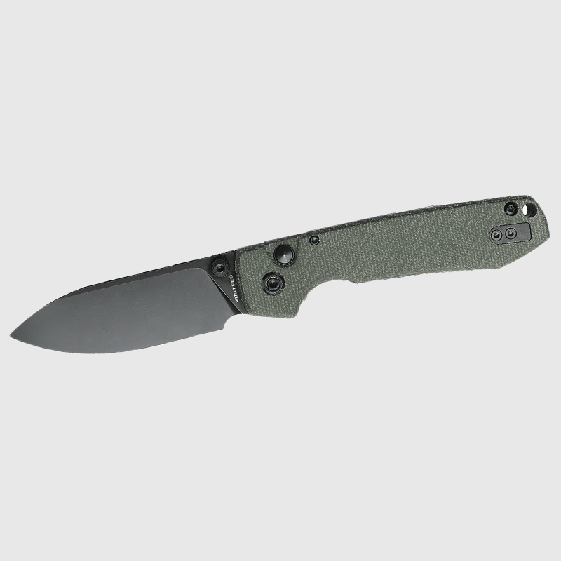 Нож Vosteed Raccoon 14C28N Micarta Green Stonewashed Black