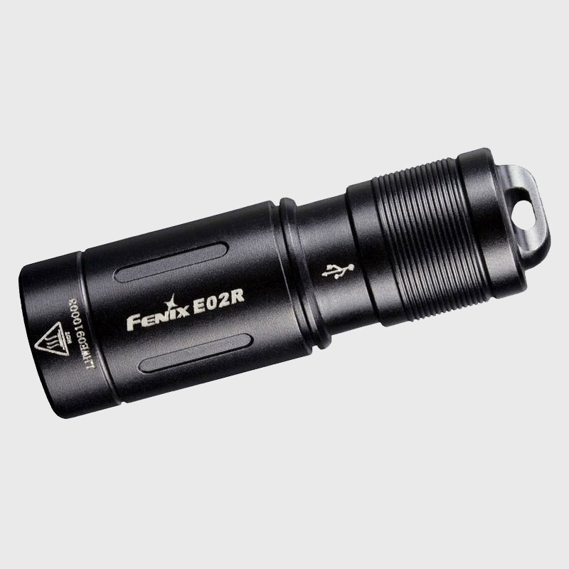 Фенер-Fenix-E02R-RECHARGEABLE-EDC-200-Лумена-Black