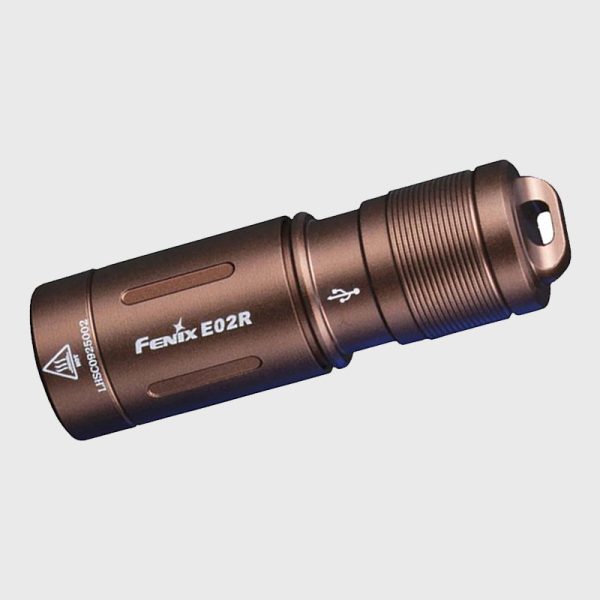 Flashlight Fenix E02R RECHARGEABLE EDC 200 Lumens BROWN