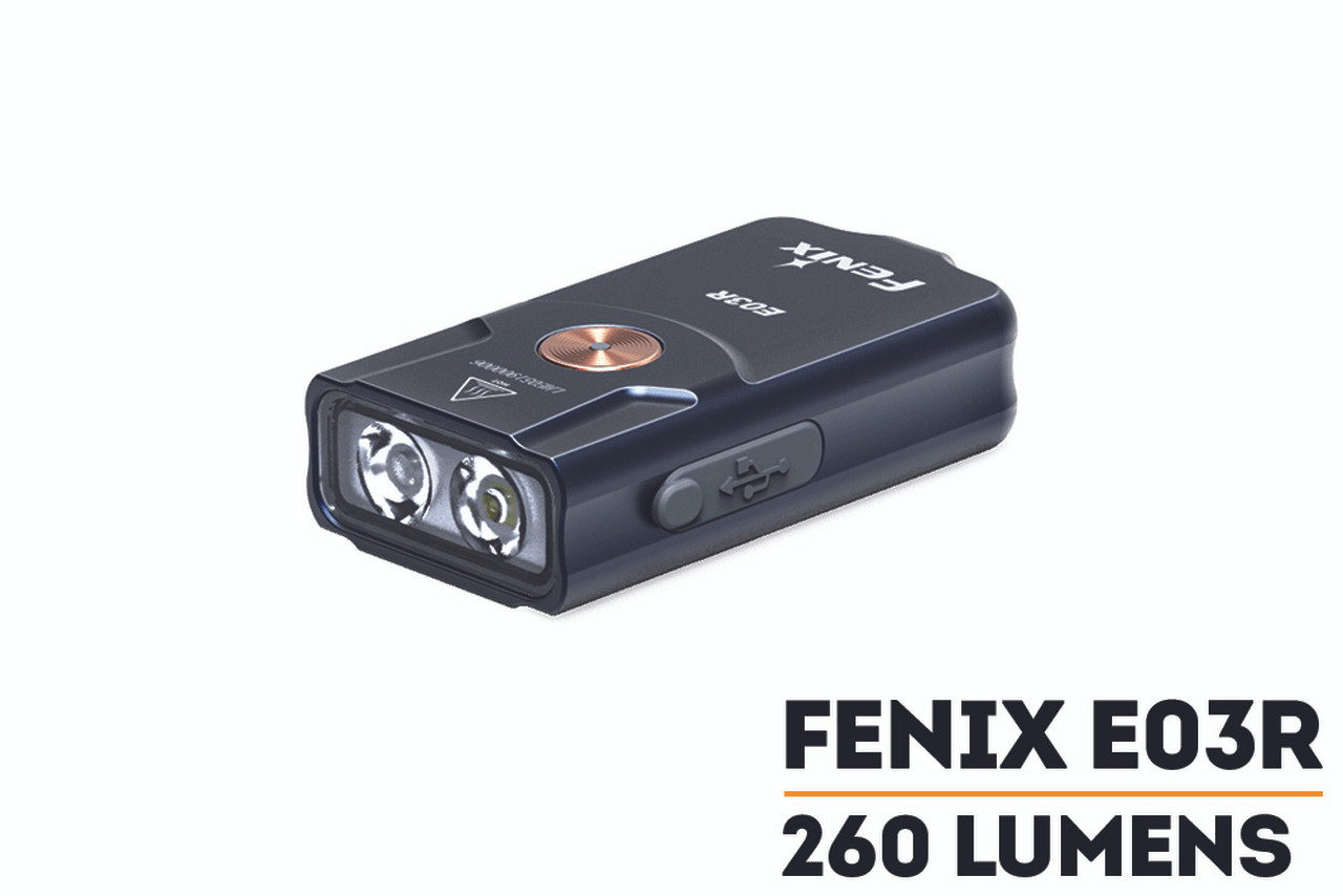 Фенер Fenix E03R V2.0 KEYCHAIN 500 Лумена Blue