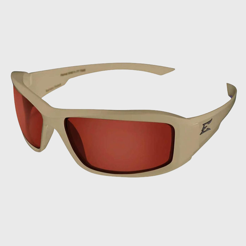 Тактически-очила-за-стрелба-Edge-Eyewear–Hamel-Sand-Thin-Temple-Matte-Sand-Frame-Copper-Vapor-Shield-Lenses