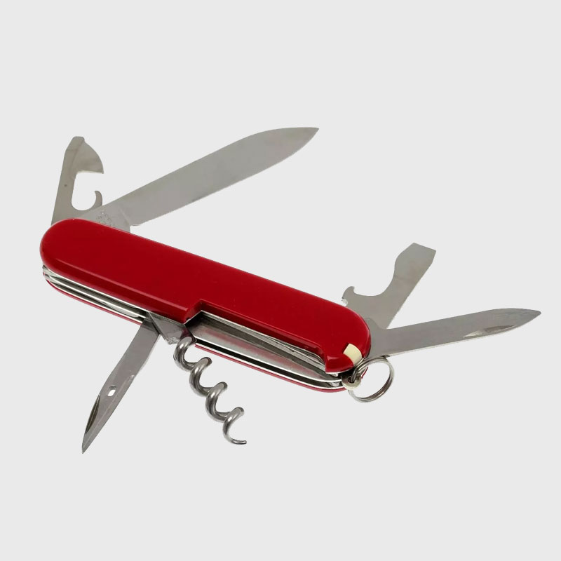 Мултифункционален Швейцарски Джобен Нож Victorinox Sportsman with key ring 1.4110  Cellidor Plastic Red