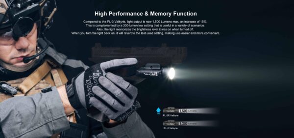 Olight PL3 - R Valkyrie 1500 Lumen Pistol Flashlight » Arms-Bg Оръжеен Магазин