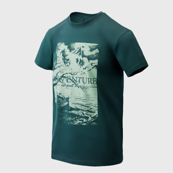 Тениска Helikon-tex ADVENTURE IS OUT THERE DARK AZURE