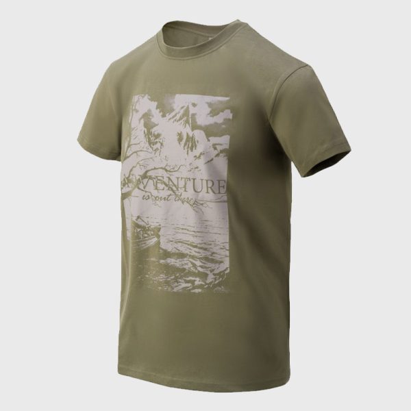 Тениска Helikon-tex ADVENTURE IS OUT THERE OLIVE GREEN