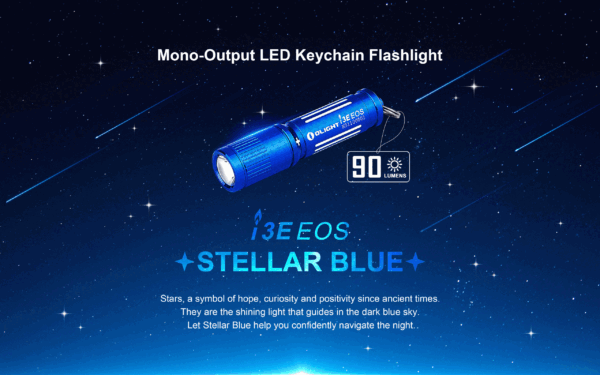 Olight i3E EOS 90 - Lumen Flashlight, Stallar Blue » Arms-Bg Оръжеен Магазин