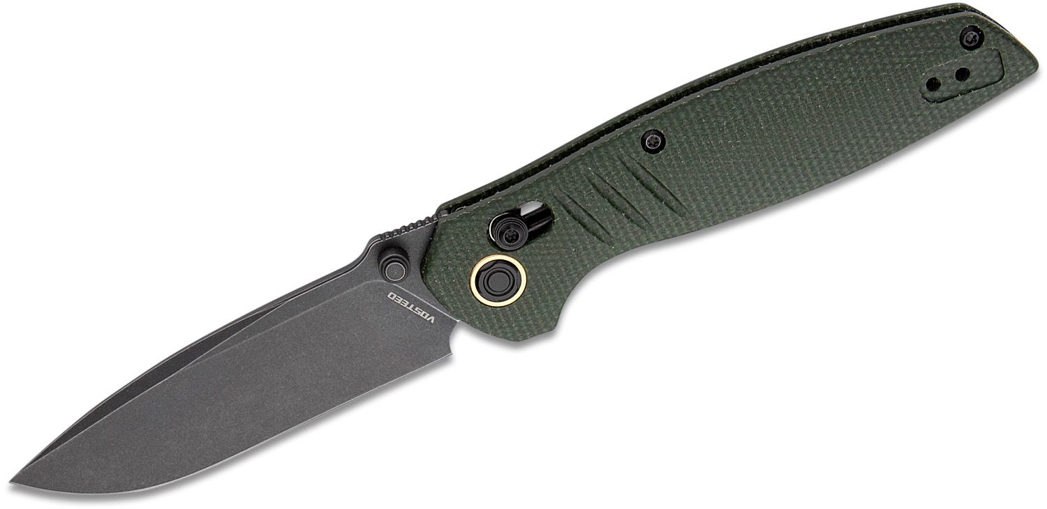 Нож Vosteed Corsair Nitro-V Black Stonewash Micarta Green