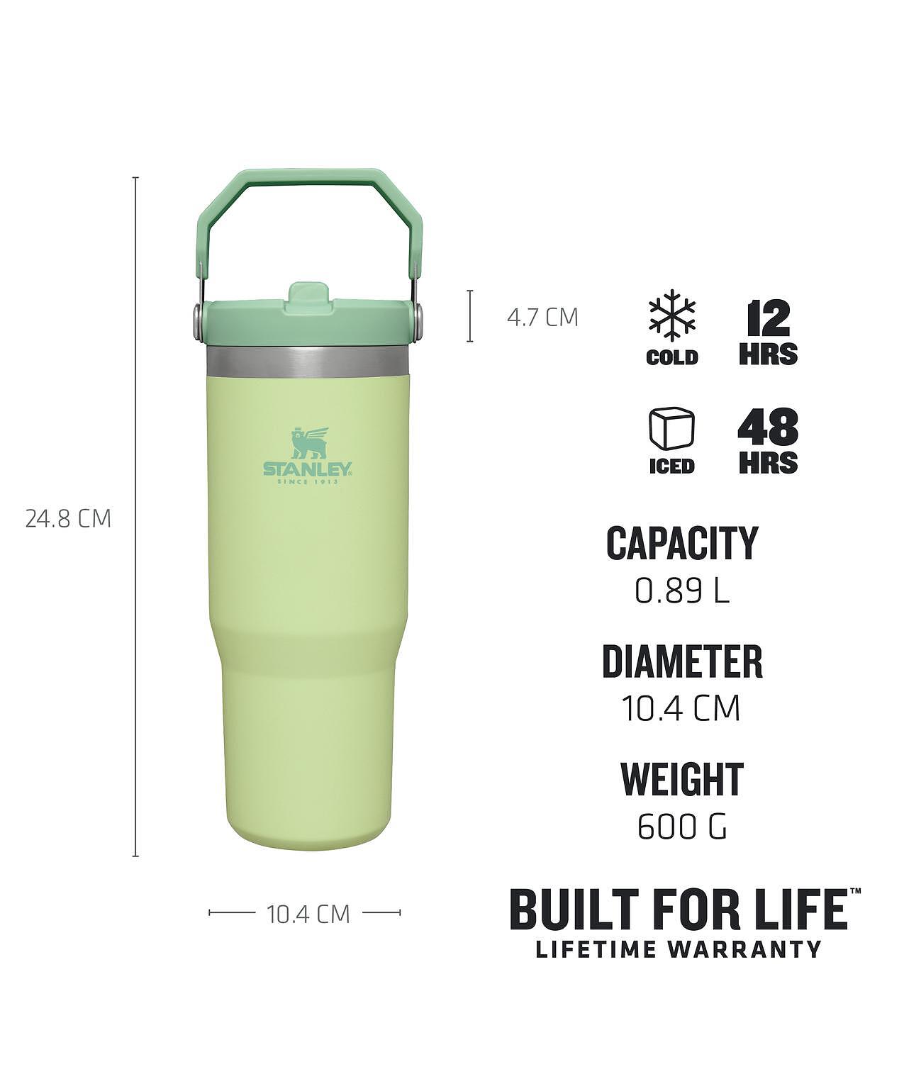 Термочаша Stanley The IceFlow – Flip Straw, 890 ml, зелена