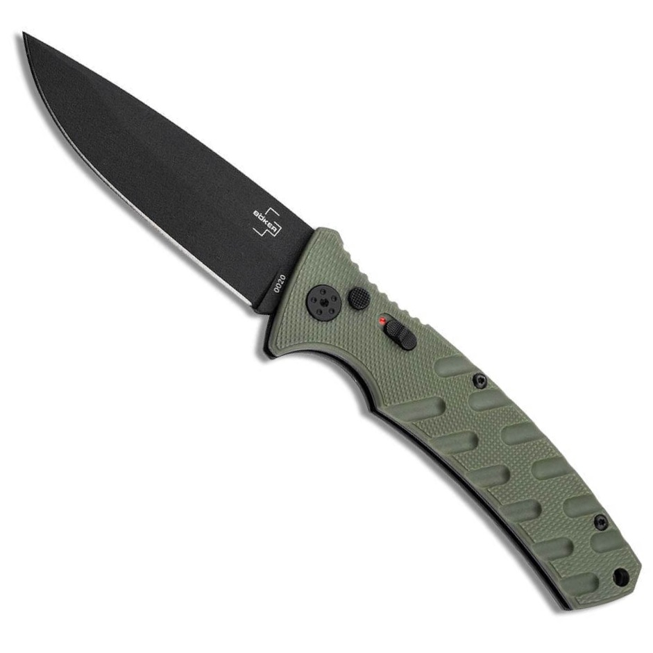 Автоматичен Нож Böker Large Strike D2 Grivory Green
