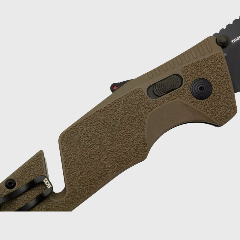 Нож SOG Trident AT FDE Tanto D2 FRN Flat Dark