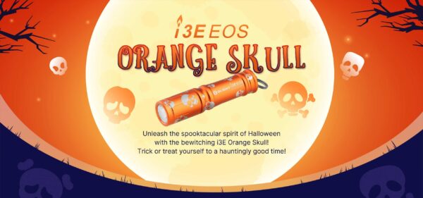 Olight i3E EOS 90 Lumen Orange Skull Flashlight » Arms-Bg Оръжеен Магазин