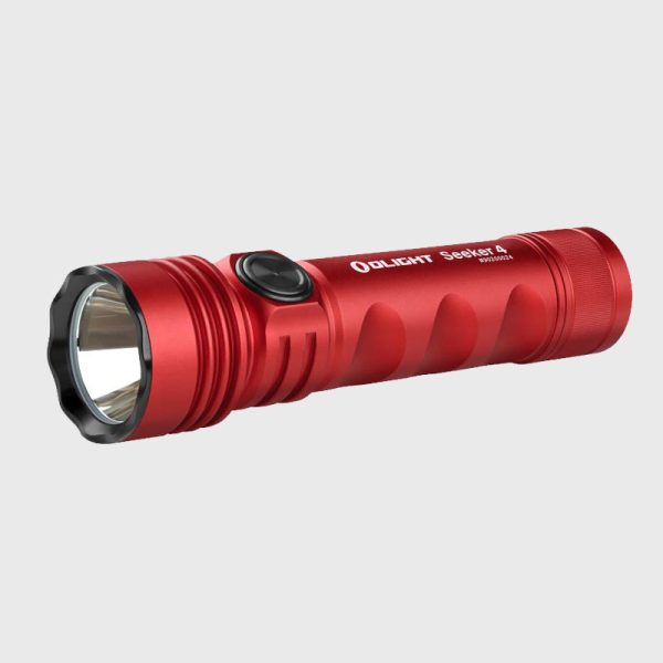 Charged Flashlight Olight Seeker 4 3100 Lumens Red