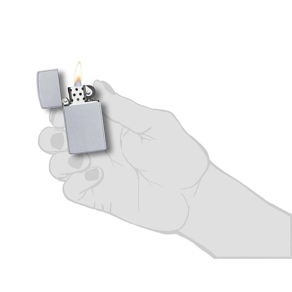 Запалка Zippo 1605 Slim, Satin Chrome