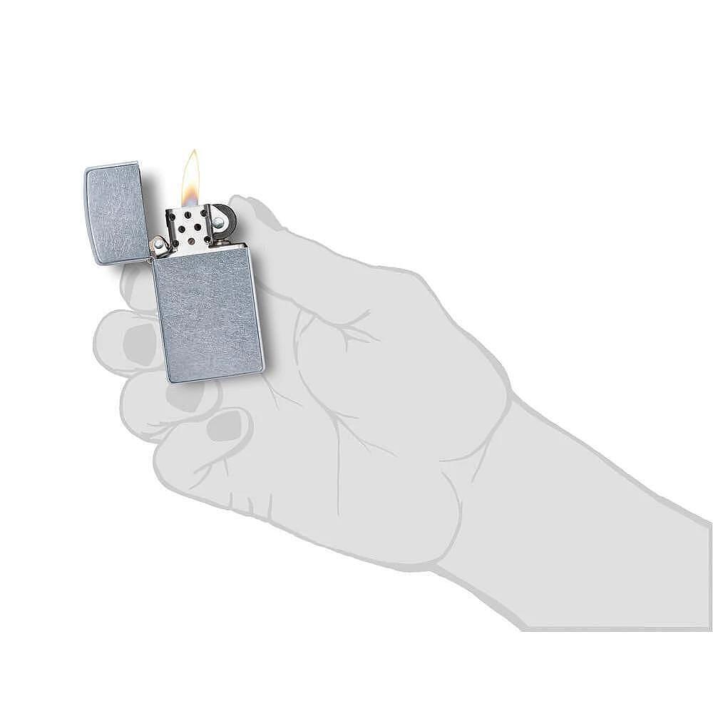 Запалка Zippo 1607  Street Chrome, Slim