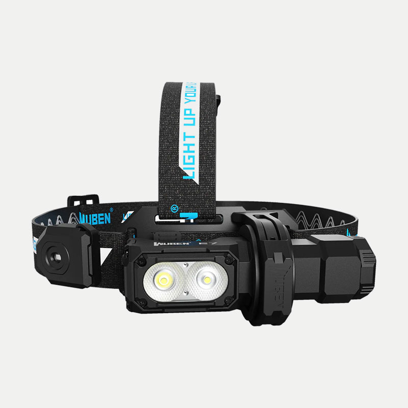 Headlamp Wuben E7 SET: Headband, Gesture Sensor, Battery Extender, 1800 Lumens Neutral White 5000K