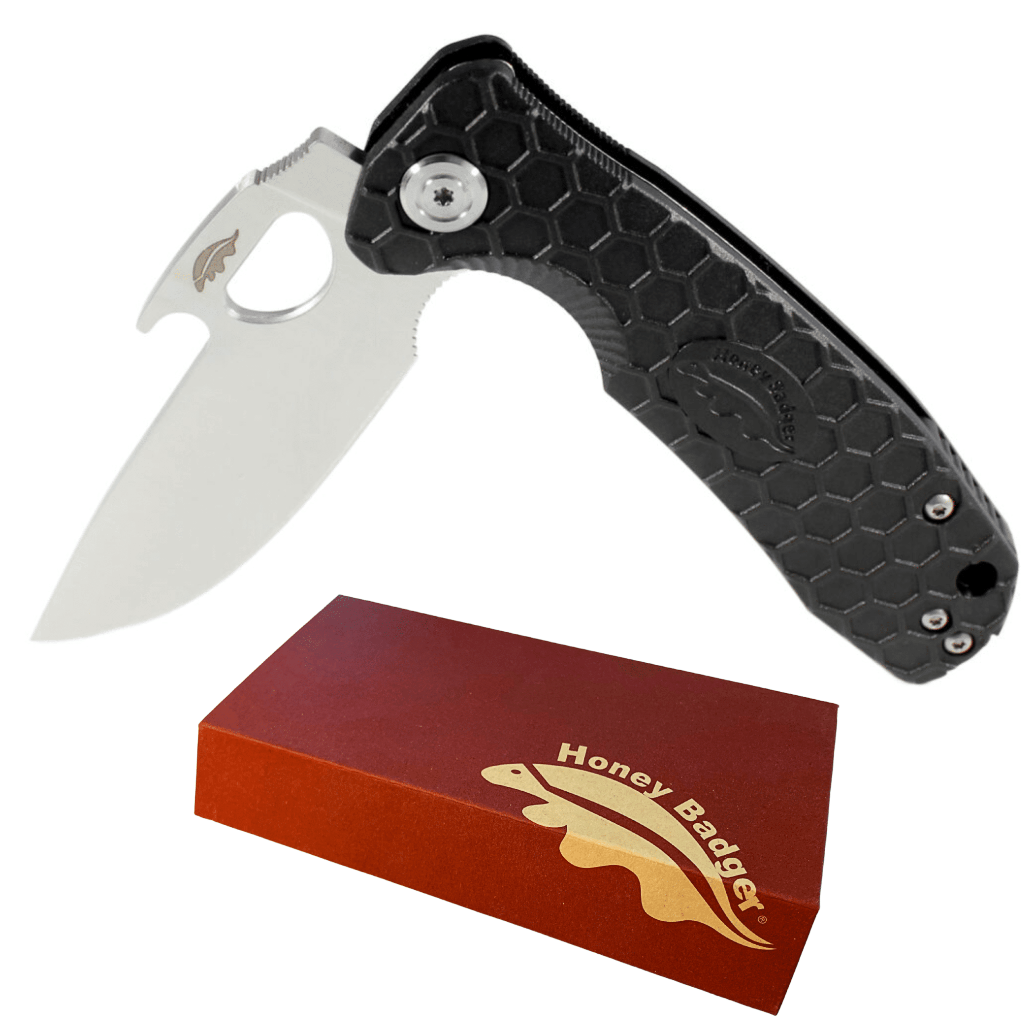 Нож Honey Badger Opener Large 14C28N FRN Black