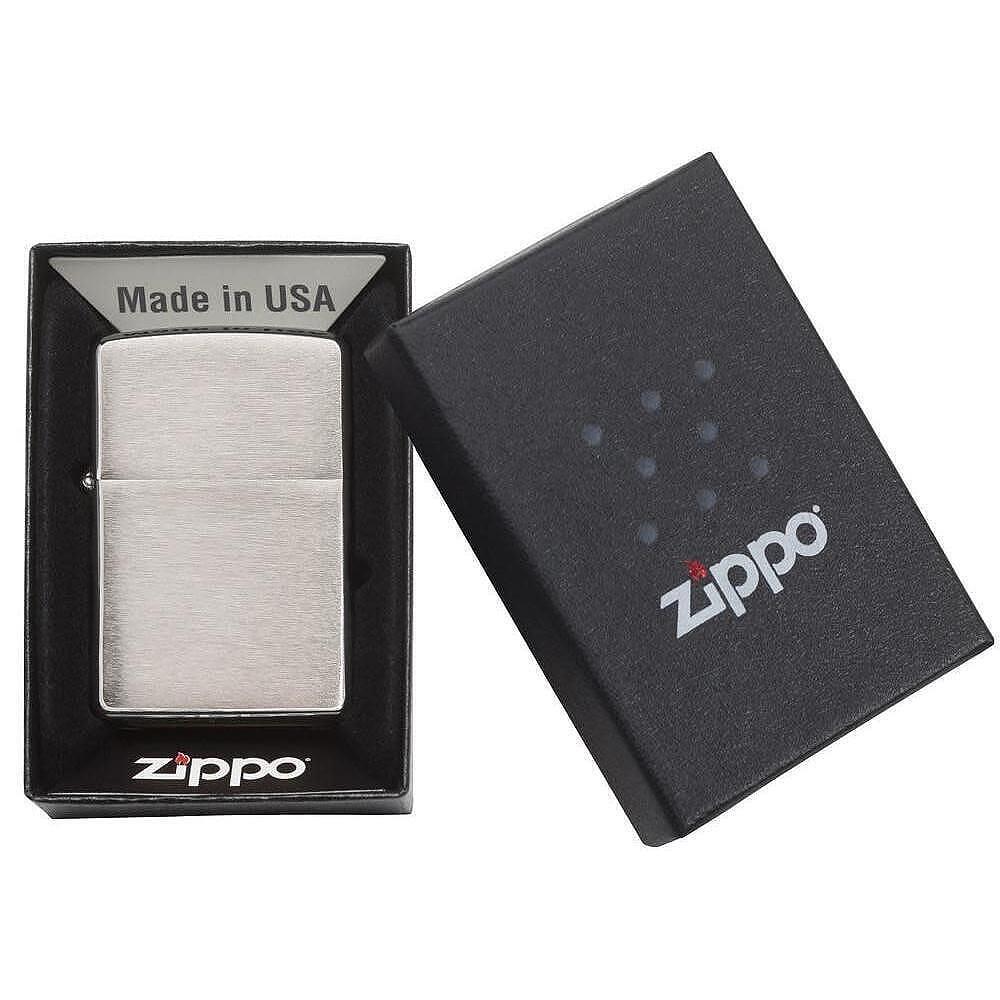 Запалка Zippo 200 Plain Brushed Chrome