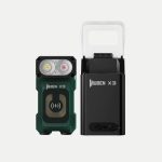 Заряден фенер Wuben X3 Owl EDC Flashlight Green + Charging Box Black