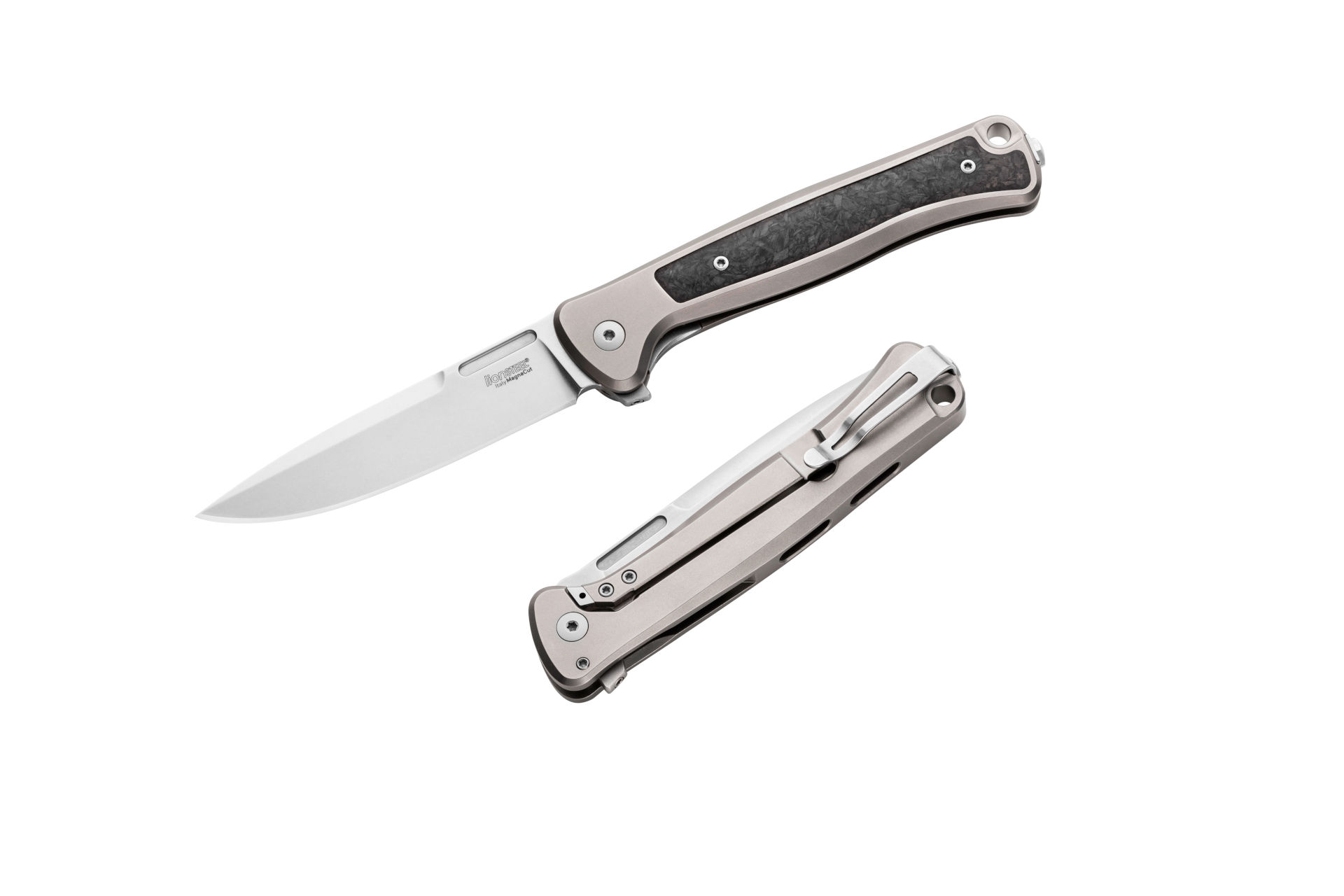 LionSteel Skinny MagnaCut Titanium Grey Knife