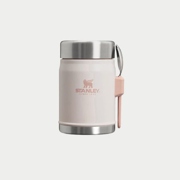 Термос за храна Stanley Classic Legendary Food Jar 0.4L with spork Rose Quartz