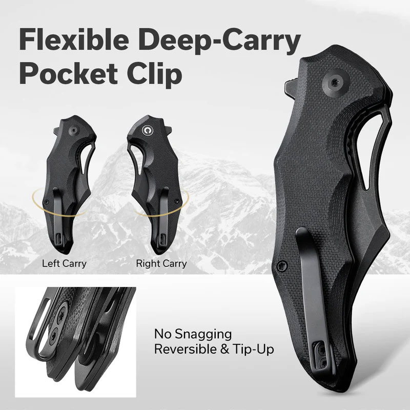 Нож Civivi Chiro 14C28N G10 Black Blackwashed