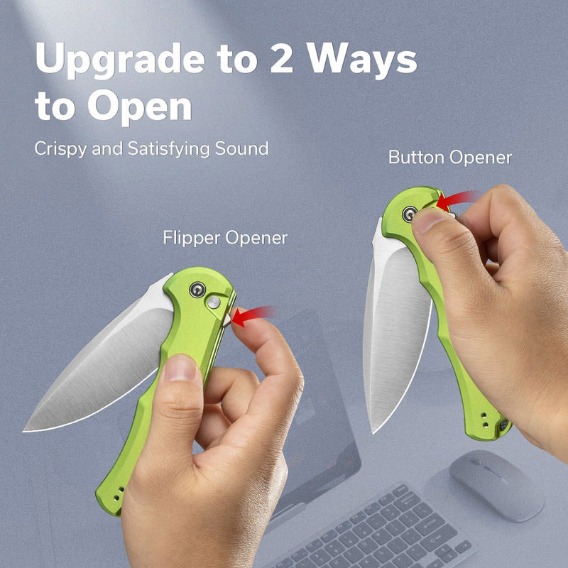 Нож Civivi Praxis Nitro-V Aluminum Lime Green