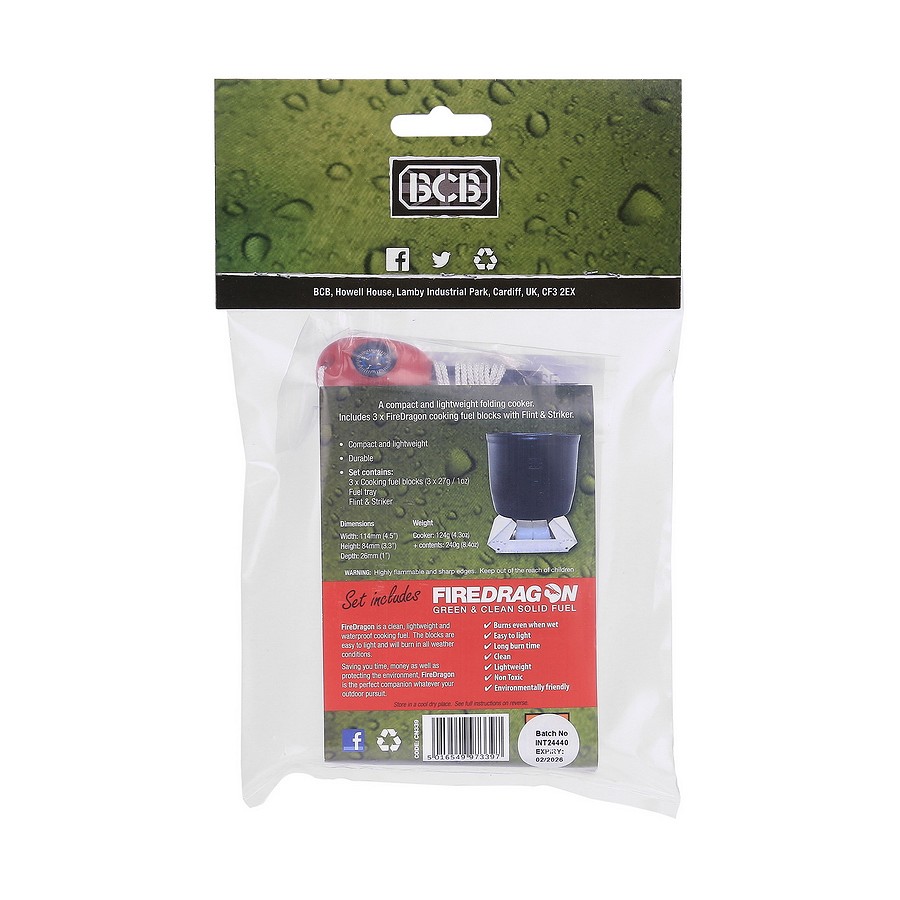 BCB Firedragon folding cooker with fuel CN339 3